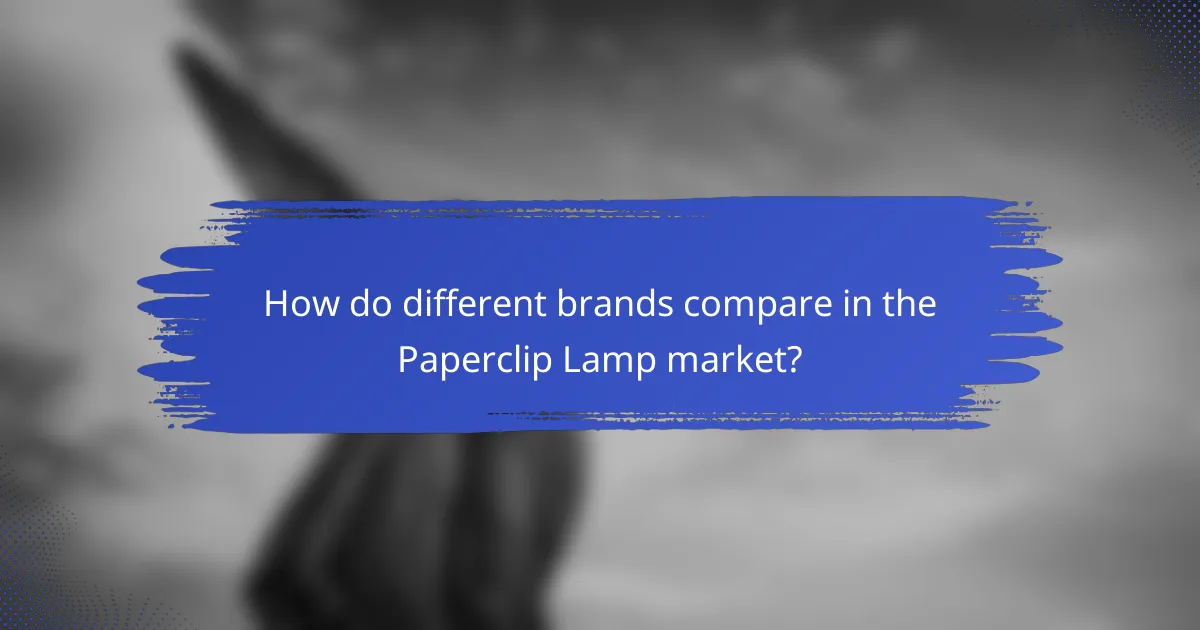 How do different brands compare in the Paperclip Lamp market?