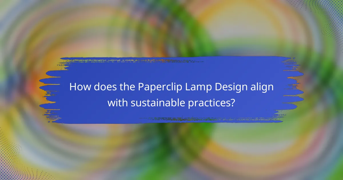 How does the Paperclip Lamp Design align with sustainable practices?