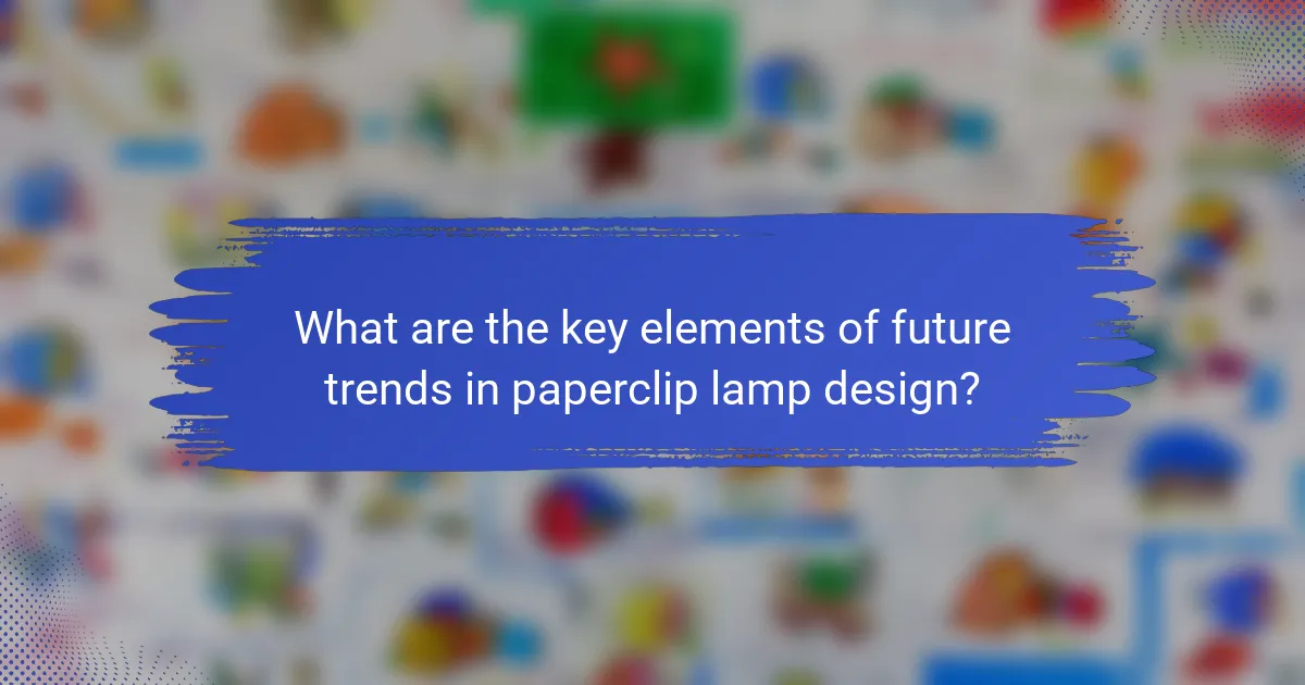 What are the key elements of future trends in paperclip lamp design?