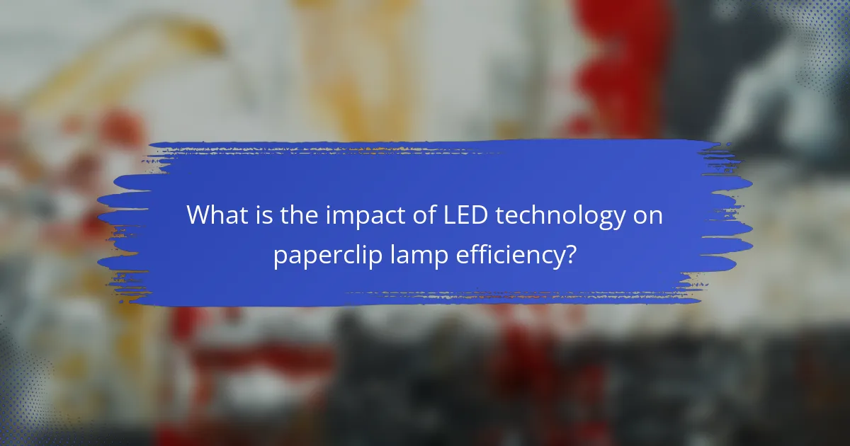 What is the impact of LED technology on paperclip lamp efficiency?