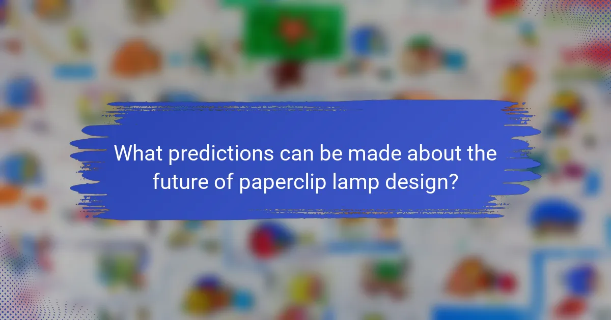 What predictions can be made about the future of paperclip lamp design?